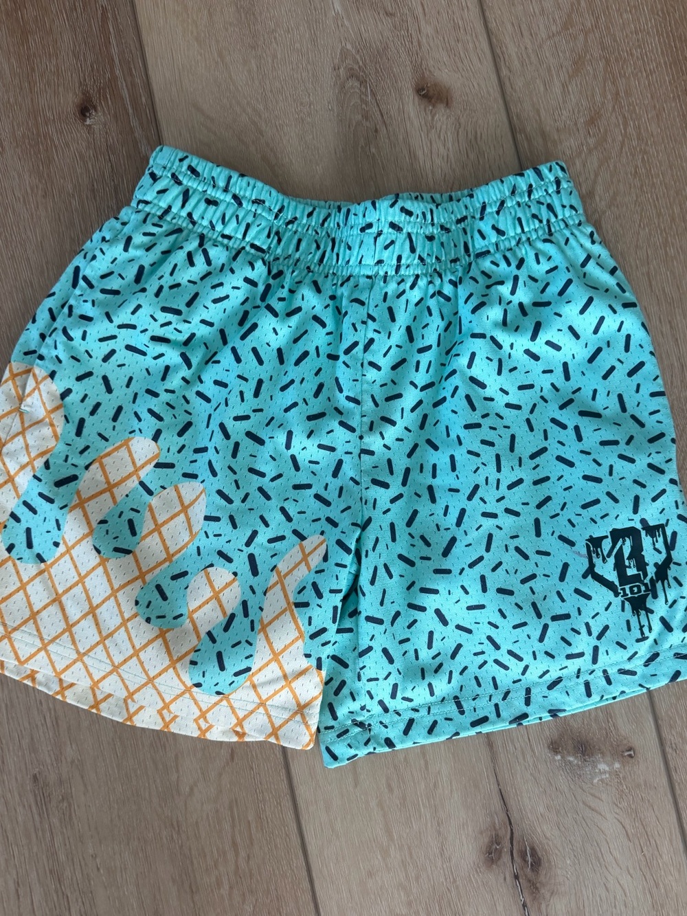 Kids Ice Cream Print Aqua Swim Shorts